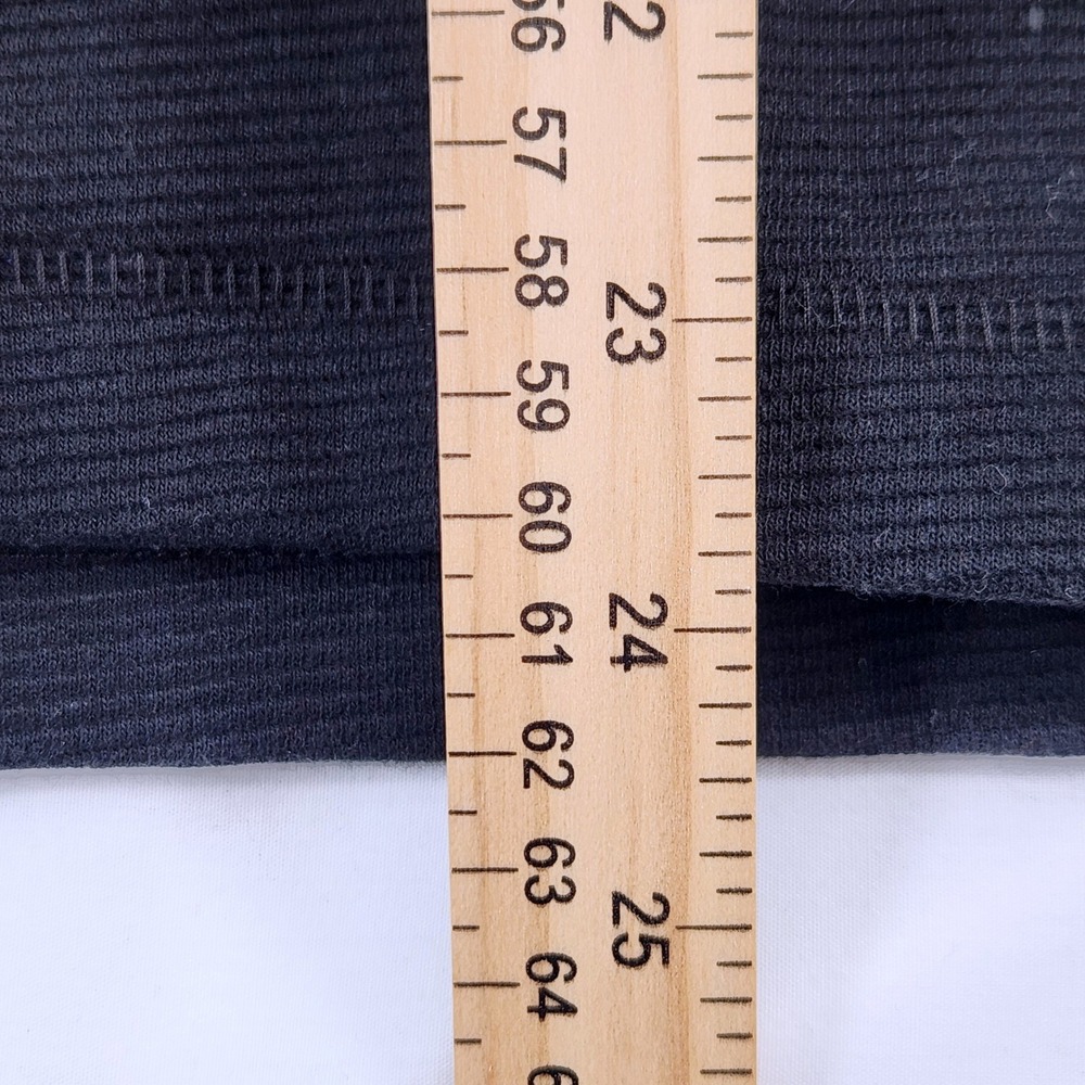 French Connection Mens M Quarter Zip Polo‎ Shirt Black Ribbed Cotton 56ZMN - Picture 7 of 8